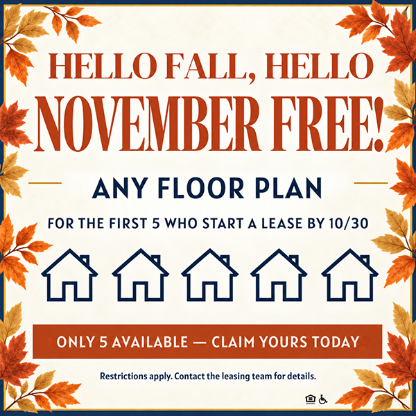 Daleville Fall Apartment Leasing Special